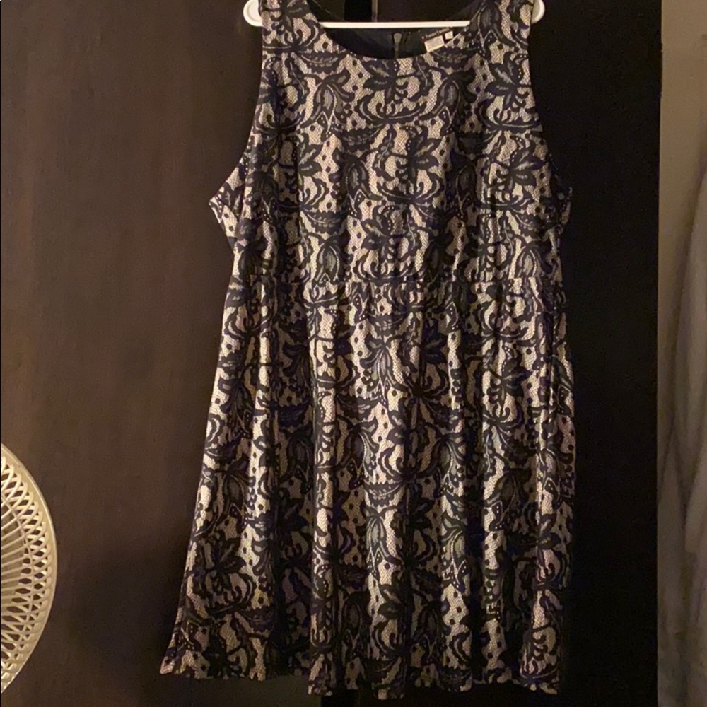 Heart soul Plus size 3X black lace stretchy dress